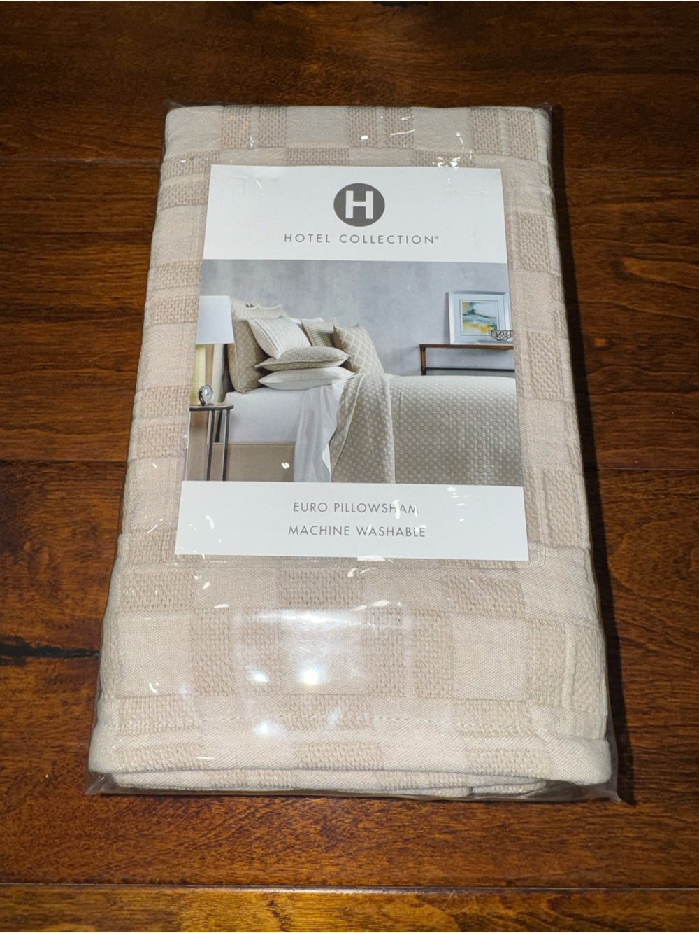 Hotel Collection Euro Pillow Sham in Light Beige